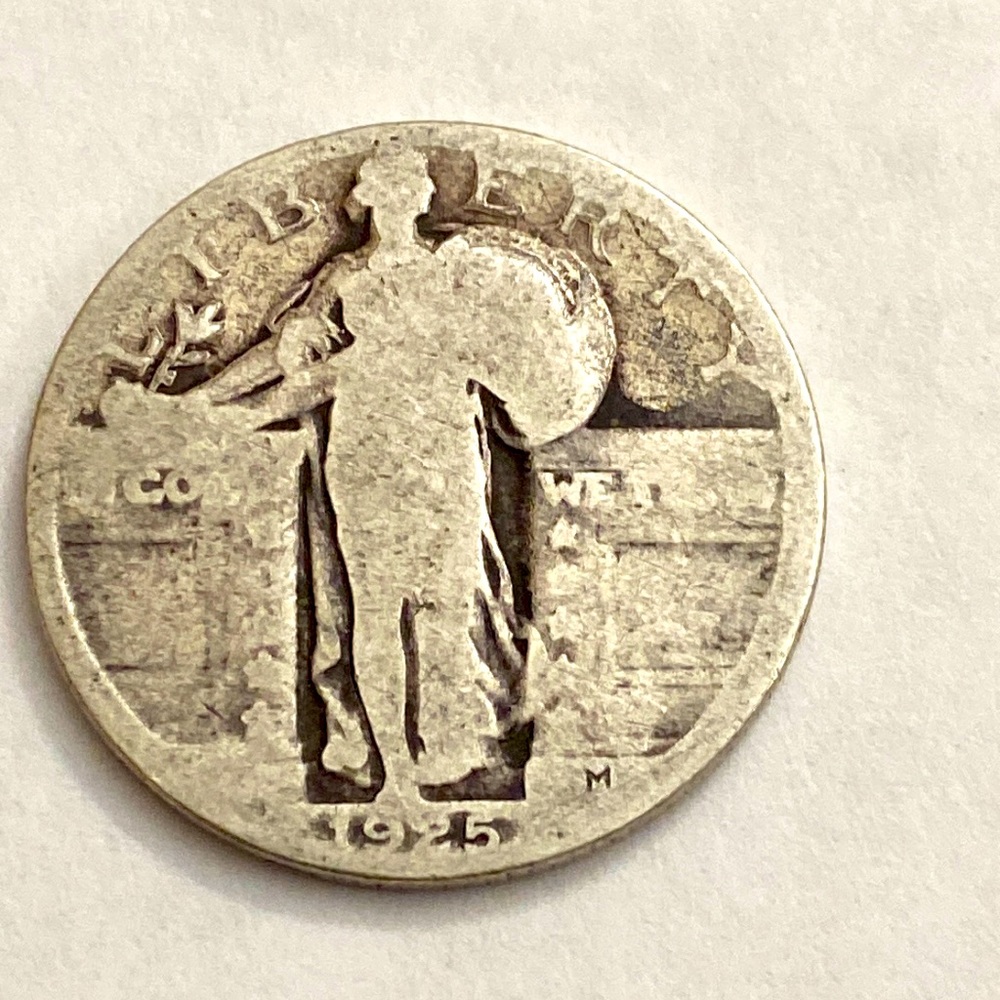 Vintage 1925 STANDING LIBERTY Quarter USA